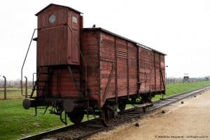 Type de wagon dans lequel les détenus d'Auschwitz étaient déportés