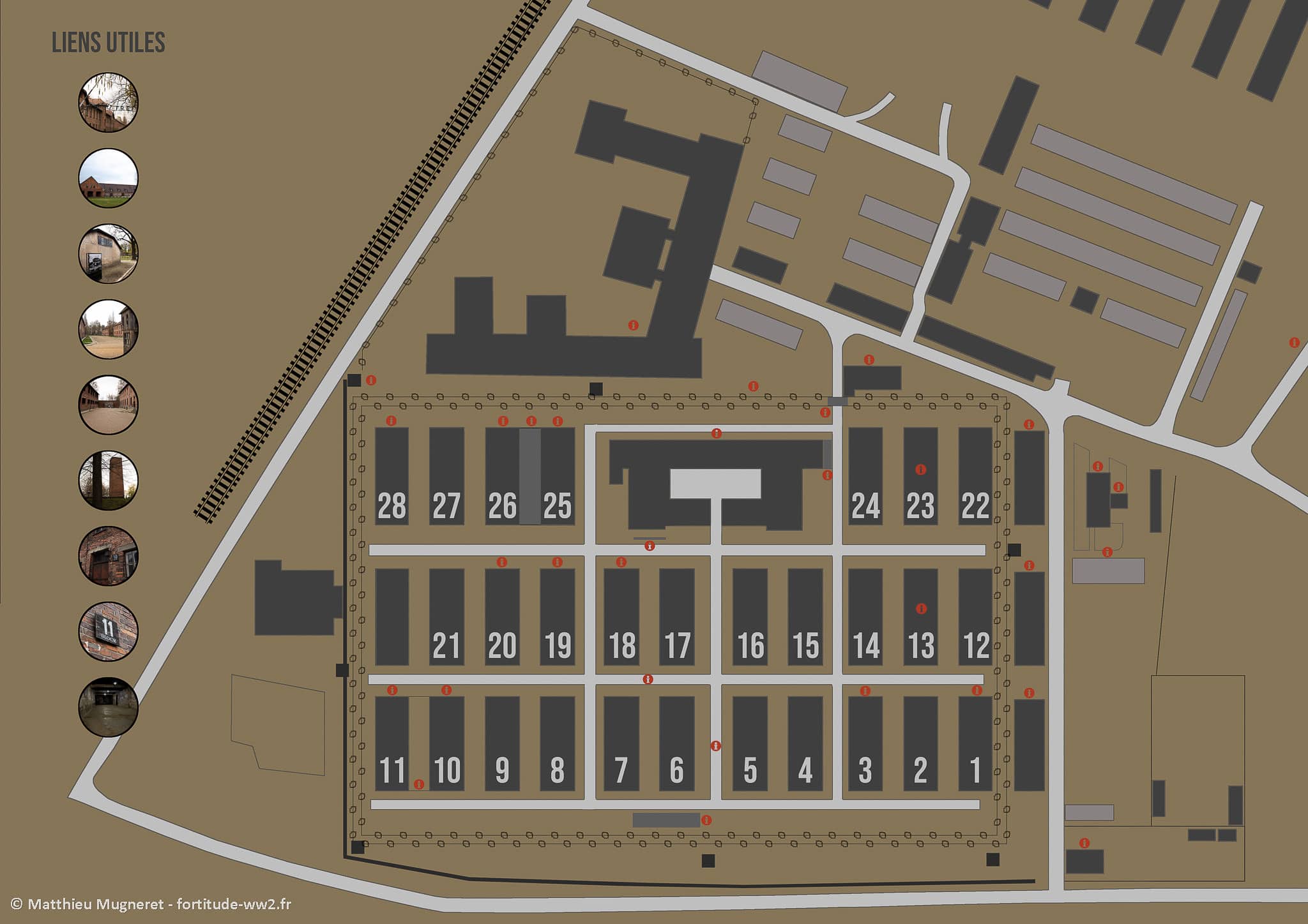 Plan interactif du camp Auschwitz I