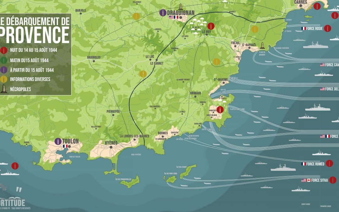Carte interactive du débarquement de Provence