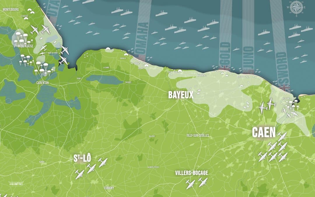 Carte interactive du Débarquement de Normandie